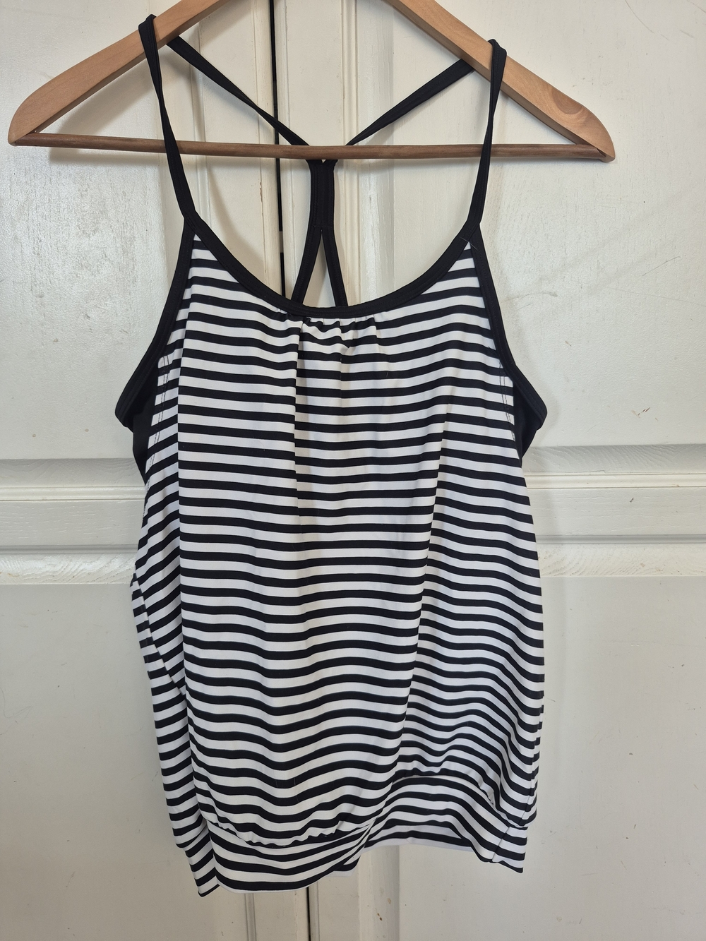 Joe Fresh Black and White Striped Swim Camisole
